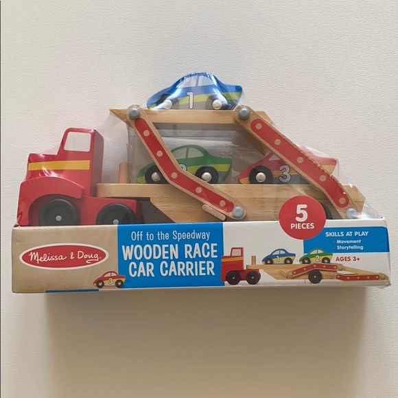 melissa and doug mega race car carrier